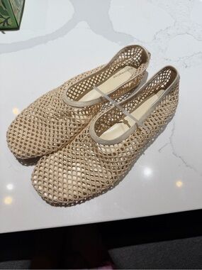 Reformation Britt Crochet Ballet Flats